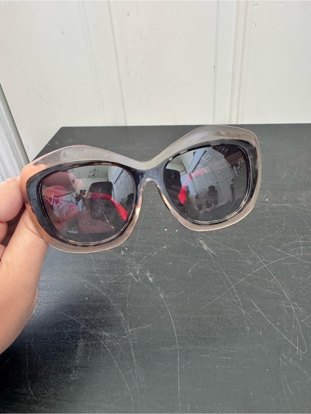 Fendi FF0029/S 7NP Womens Tortoise Translucent Oversized Butterfly Sunglasses